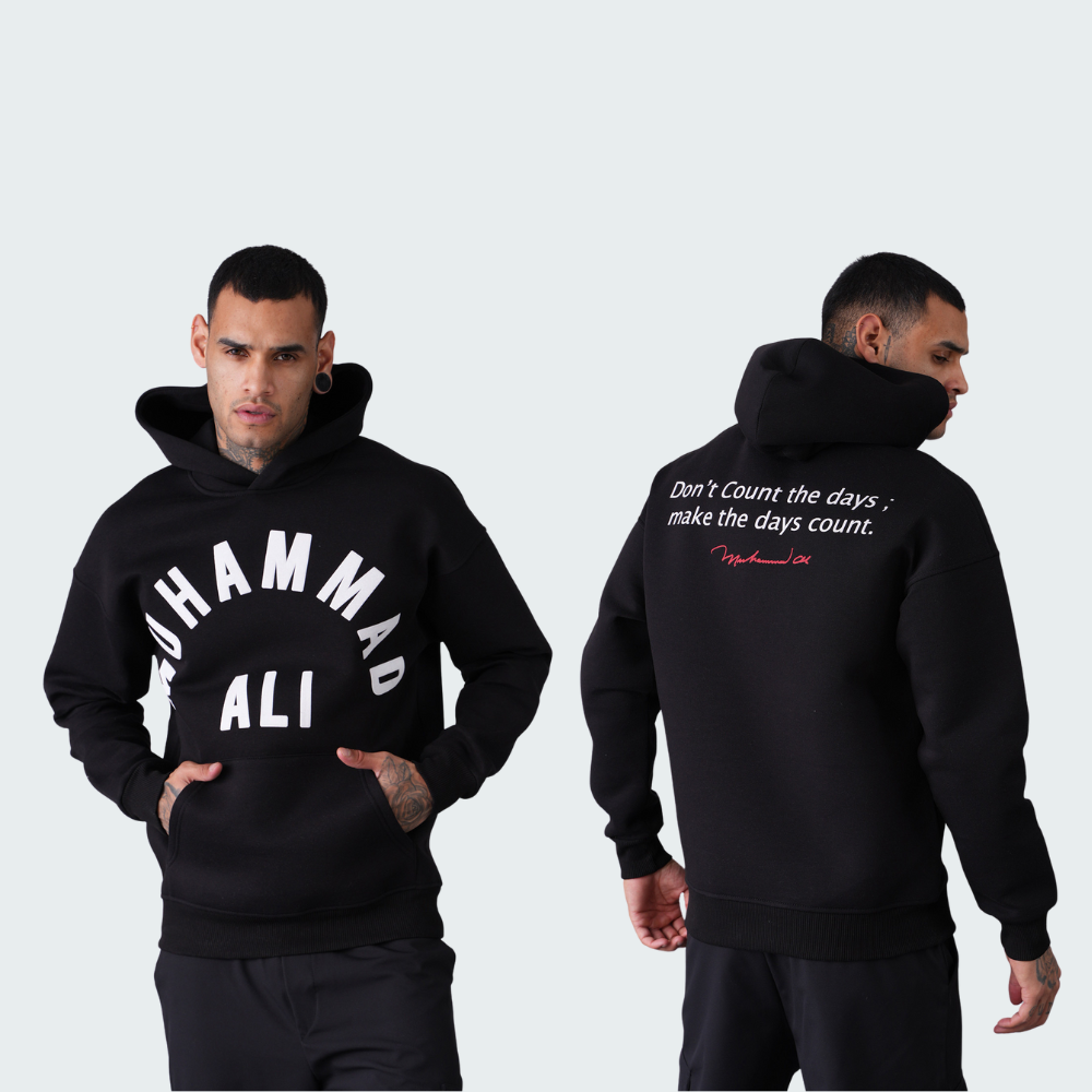 Hoodie Oversize Muhammad Ali – Noir