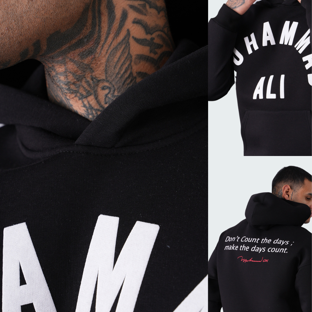 Hoodie Oversize Muhammad Ali – Noir