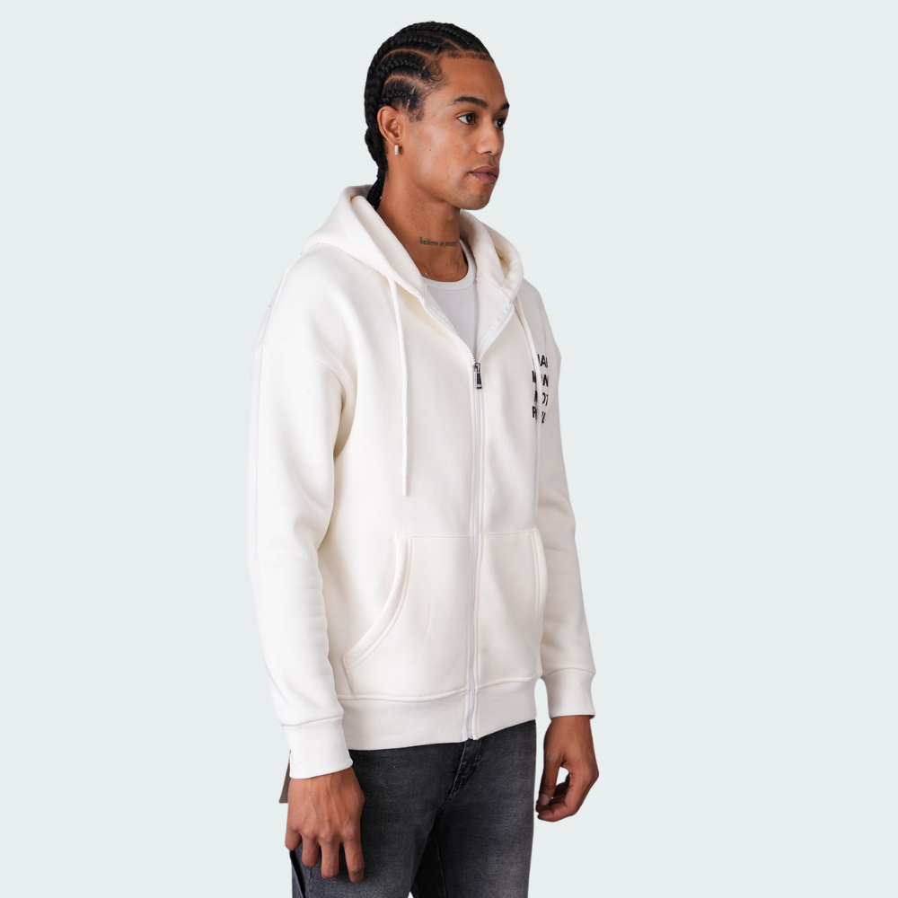 Sweat Hustler Zip Blanc