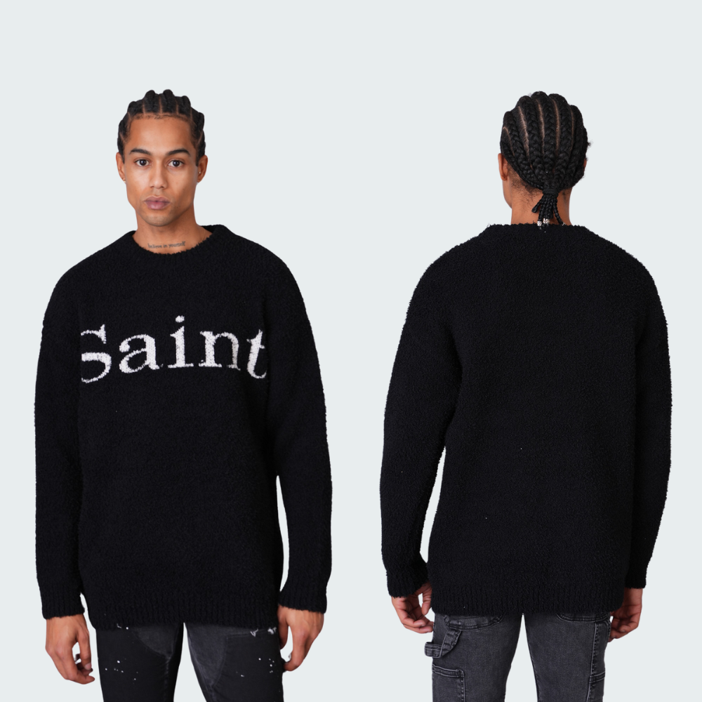 Pull Douillet "Saint" Noir