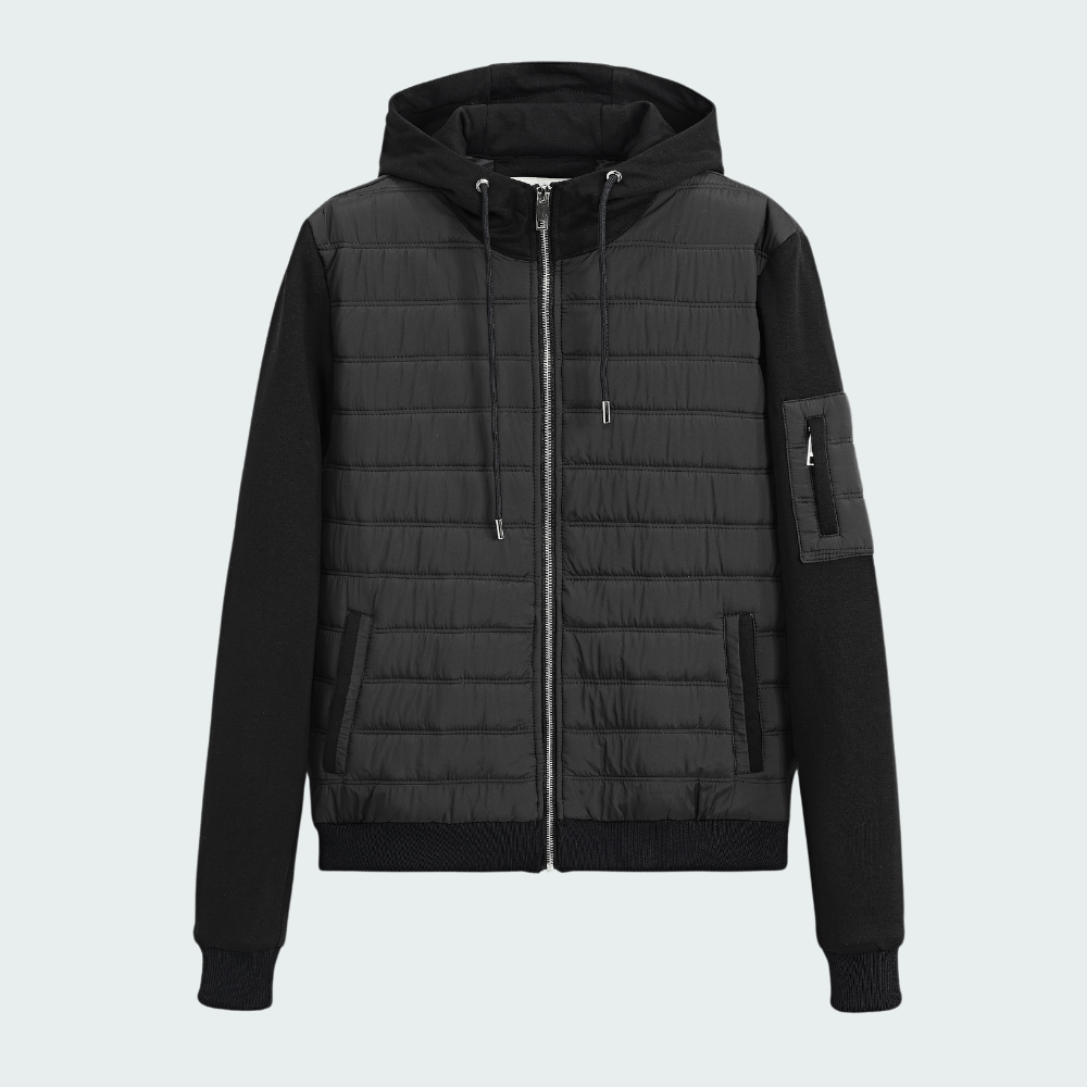 Veste Hybrid Matelassée Noir