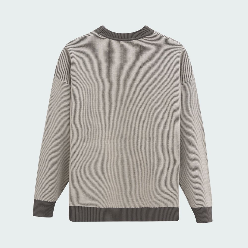 Pull Minimaliste Texturé Gris