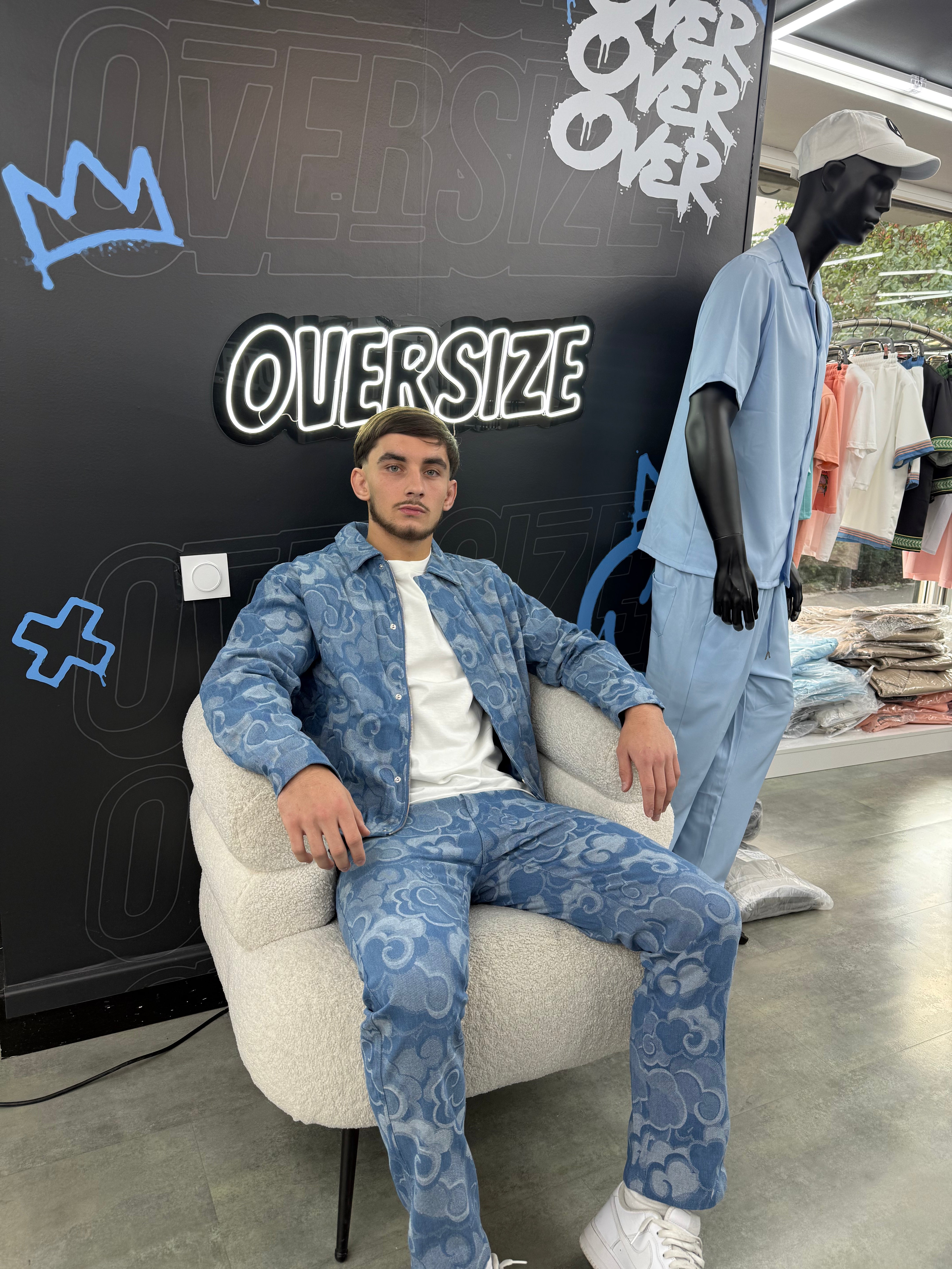 Ensemble brodé Floral Oversize