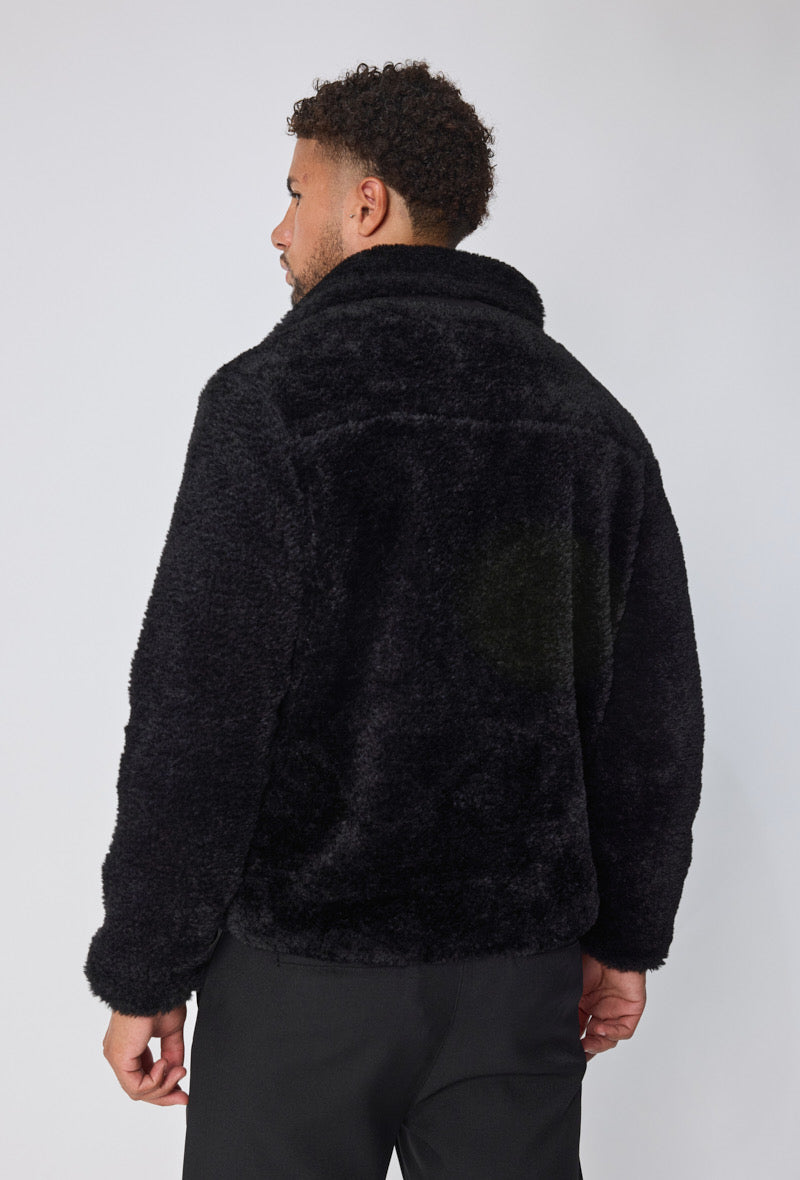 Polaire zippée noire