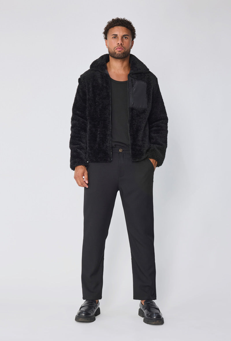 Polaire zippée noire