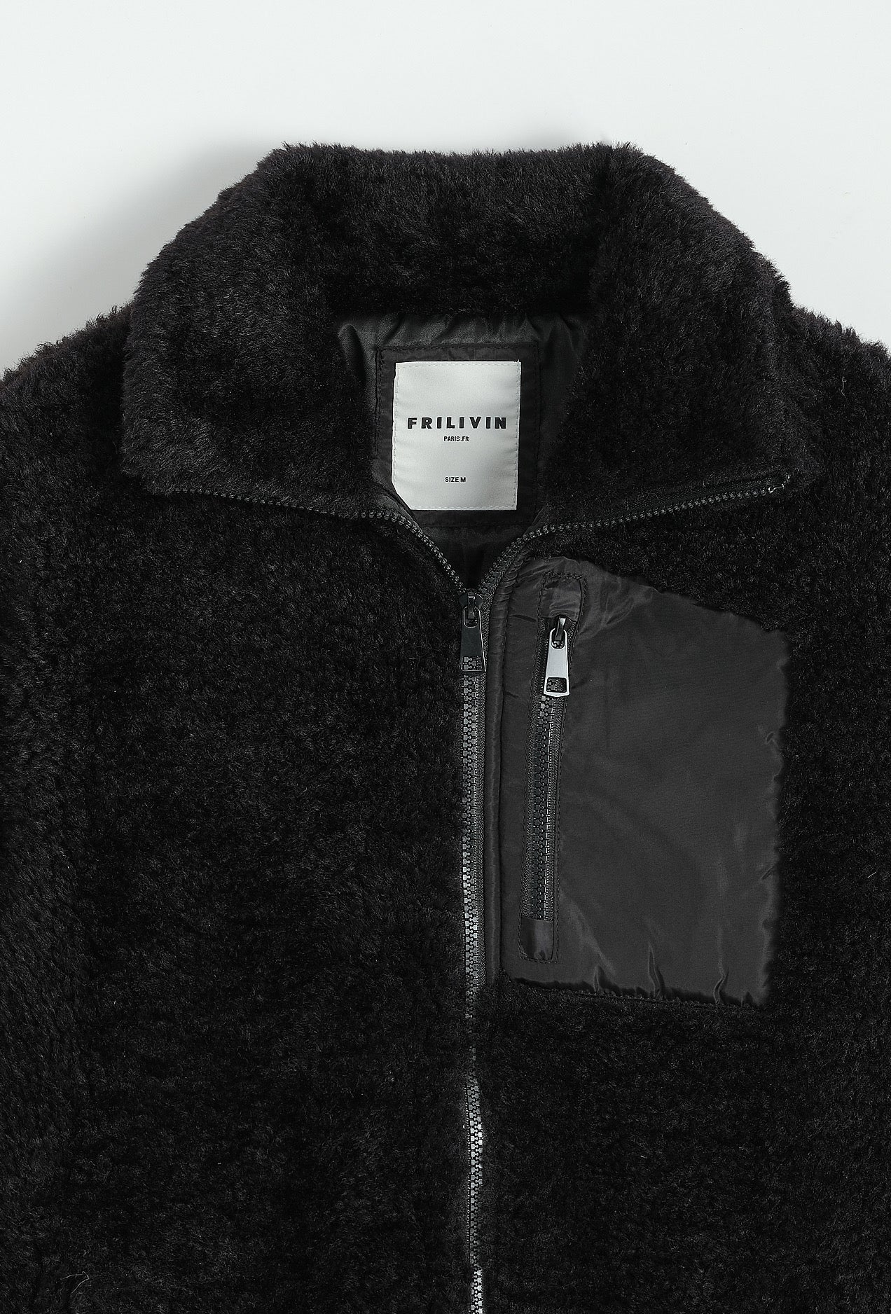 Polaire zippée noire