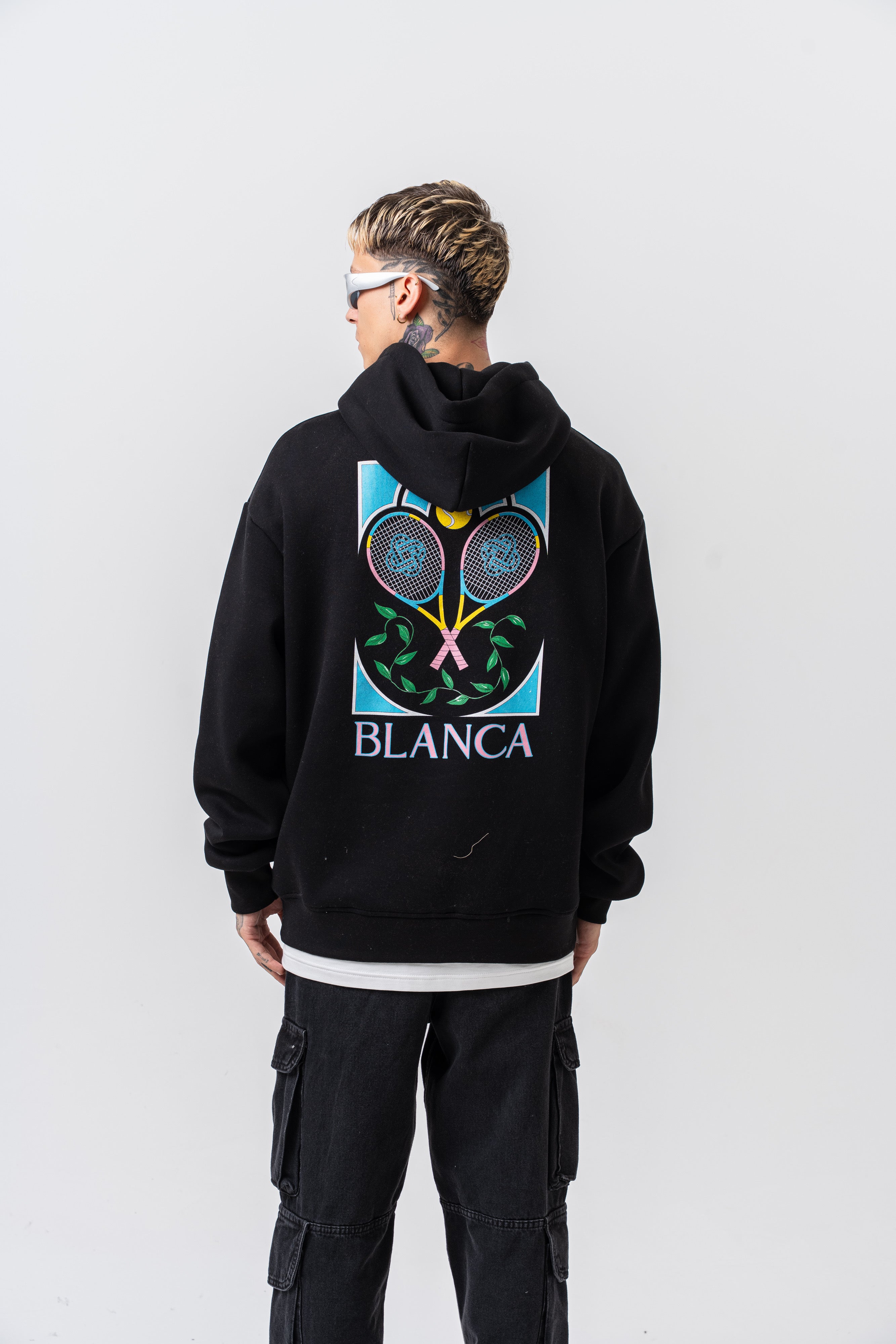 Sweat noir "BLANCA"