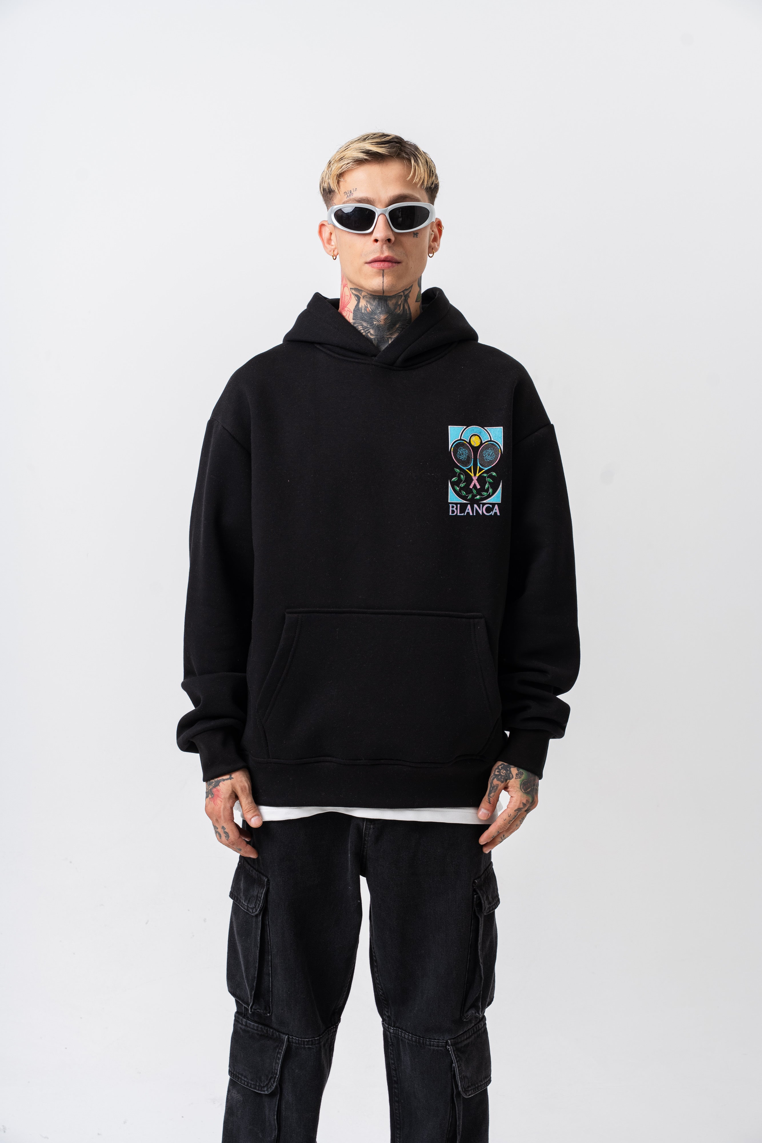 Sweat noir "BLANCA"