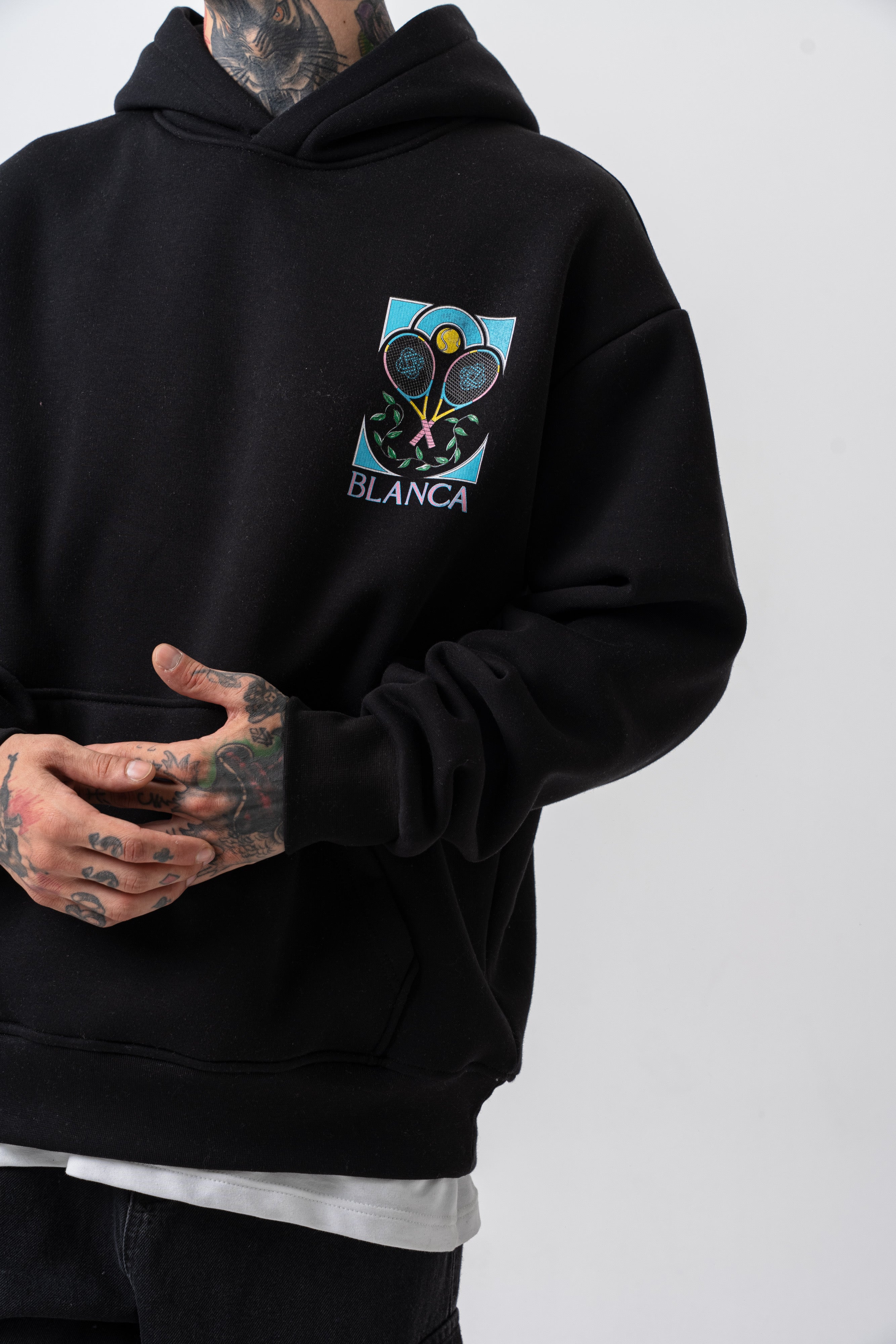 Sweat noir "BLANCA"