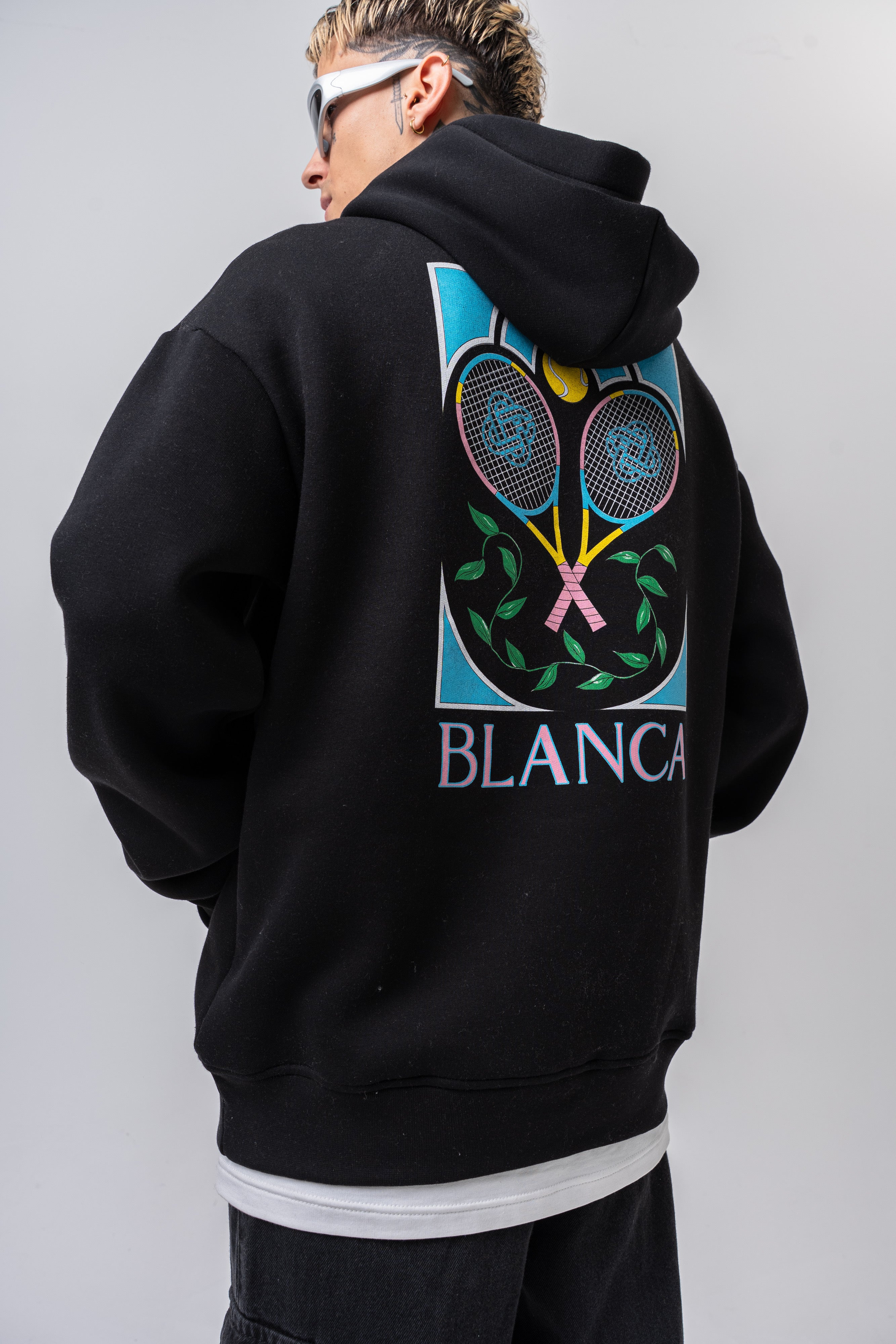 Sweat noir "BLANCA"
