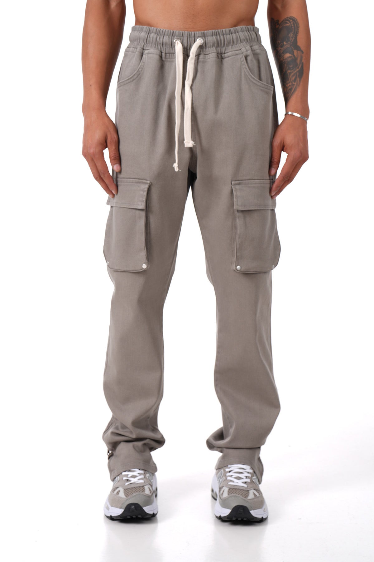 Pantalon Cargo Streetwear – Gris Amazon