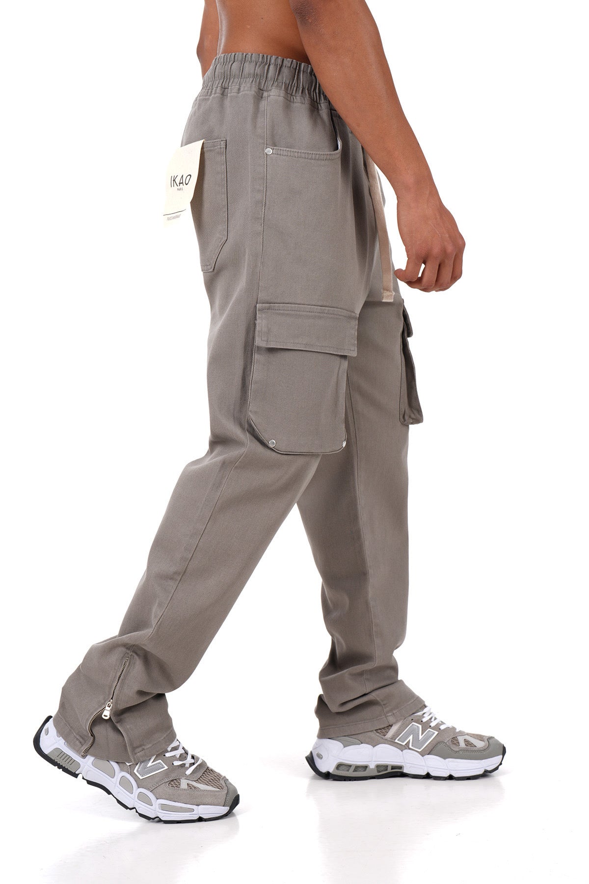 Pantalon Cargo Streetwear – Gris Amazon